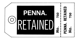 Pa. Retained Paper Tag